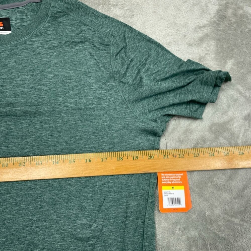 Bass Outdoor Microtech Perf SS Tee M Dry Flex Shield Green NWT 6273 - Picture 8 of 9